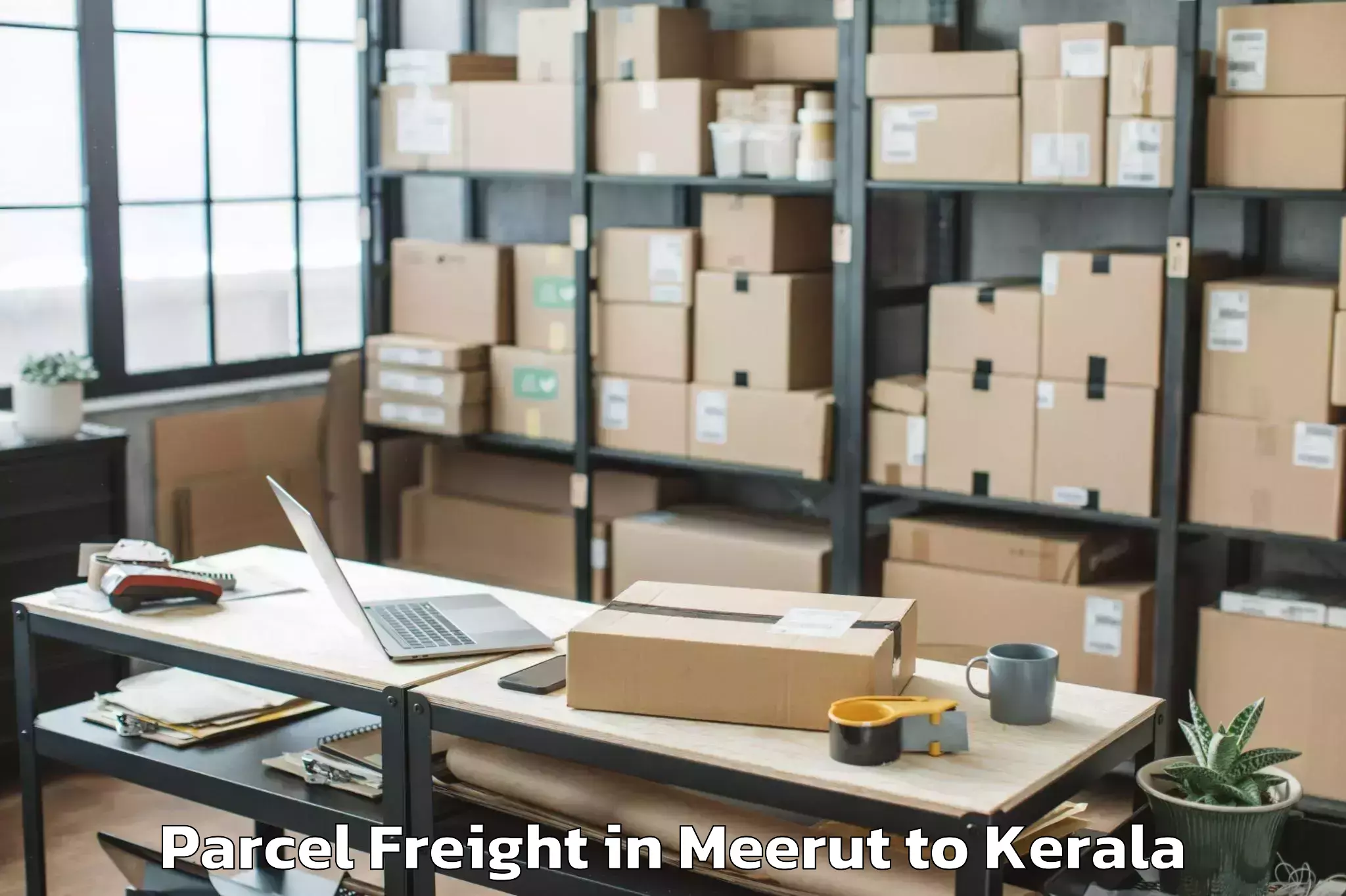 Top Meerut to Chavassery Parcel Freight Available